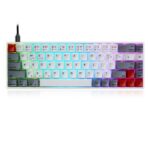 Skyloong SK68S Retro (Yellow Switches) PBT-Keycap 60% Hot Swap Mechanical Keyboard with RGB Backlit Bluetooth (Wired/Wireless Dual Mode)