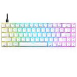Skyloong SK68s White (Red Switches) Mechanical Wireless Bluetooth Keyboard