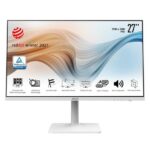 MSI Modern MD271PW 27" 75Hz FHD IPS HDMI USB Type-C Swivel Pivot Height Adjust Tilt Built-in Speakers Monitor White