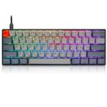 Skyloong SK61s Deep Gray (Red Switches) PBT Keycaps 60% Mechanical Keyboard with RGB Backlit Bluetooth (Wired/Wireless Dual Mode)