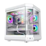 GameMax HYPE-A WH Mid Tower ATX PC Gaming Case - White