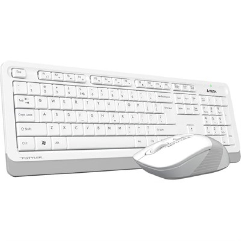 1-4308.jpg A4Tech Fstyler FG1010S 2.4G Power-Saving Wireless Desktop Set - White - Image 1