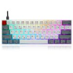 Skyloong SK61s Retro (Yellow Switches) PBT Keycaps 60% Mechanical Keyboard with RGB Backlit Bluetooth (Wired/Wireless Dual Mode)