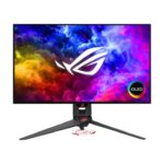 Asus ROG Swift OLED PG27AQDM Gaming Monitor 27-inch (26.5-inch viewable) 1440p OLED panel 240 Hz 0.03ms response G-SYNC® compatible anti-glare custom heatsink intelligent voltage optimization uniform brightness, DisplayWidget Center