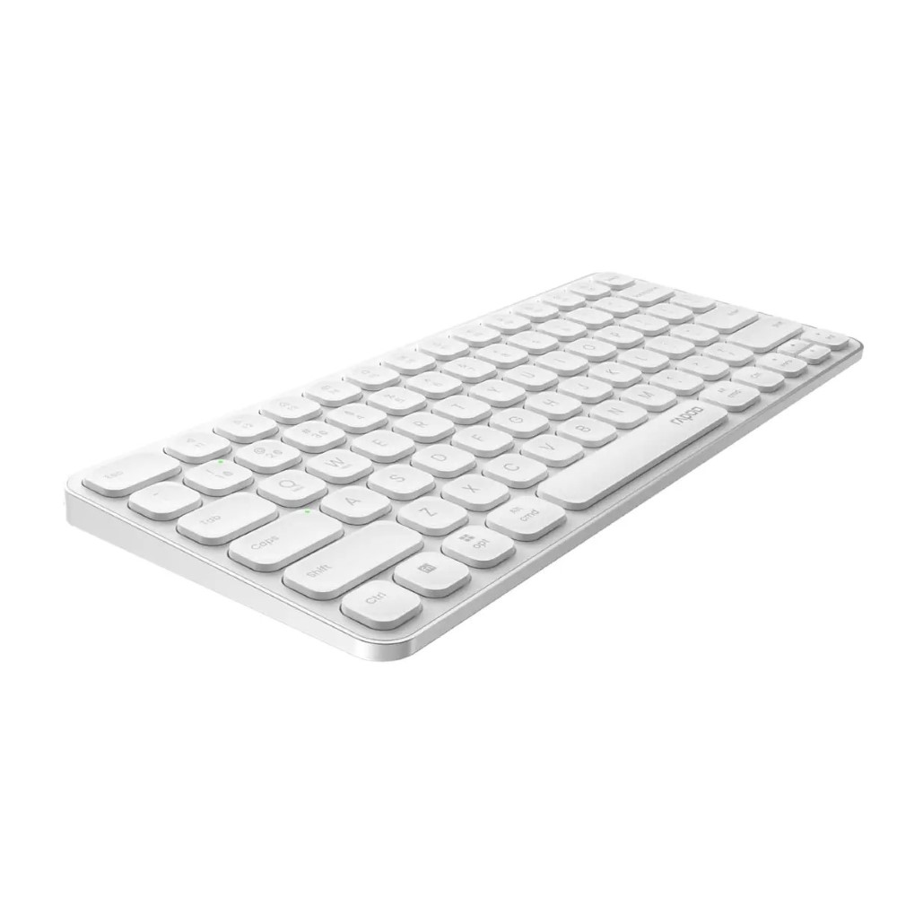 1-4578.jpg Rapoo E9050L Bluetooth Wireless Multi-Device Keyboard (4 Devices) Rechargeable Led Indicators Ultra-Thin Ergonomic Compatible with Windows iOS Android Tab Smartphones - White - Image 1