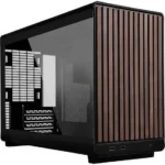 LIAN LI DAN Case A3 MATX Black/Wooden & Glass Panel Black