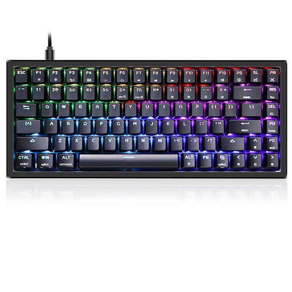 1-4761.jpg Skyloong SK84S Black (Red Switches) Mechanical Wireless Bluetooth Keyboard - Image 1