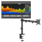 HP Z27n 27" 16:9 IPS Monitor (Used) With MXG BMA-12P Single Monitor Steel Articulating Monitor Mount Matte Black