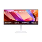 LG UltraWide 34U530A-W 34” 100Hz IPS LED Monitor Full HD Resolution HDR10 Support USB-C Connectivity sRGB 99% AMD FreeSync White