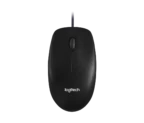 Logitech M100 USB Mouse - Black - White