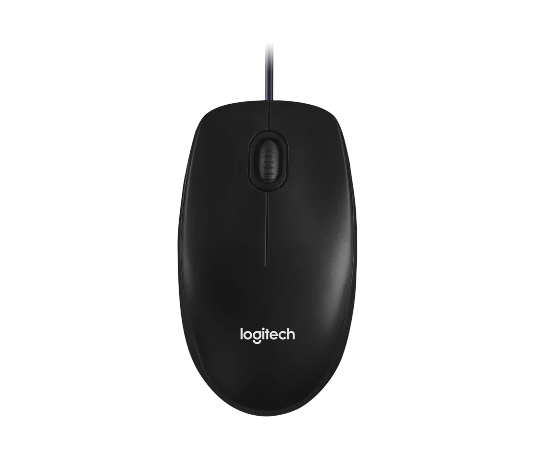 1-502.webp Logitech M100 USB Mouse - Black - White - Image 1