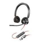Plantronics Blackwire C3320 Stereo USB -C Headset +USB CA Adapter