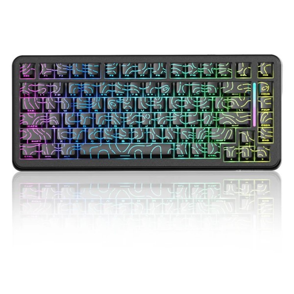 1-585.jpg ATTACK SHARK X82PRO HE Wireless Rapid Trigger Gaming Keyboard Magnetic Switch - Black Contours - Image 1