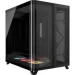 Corsair AIR 5400 Lx-R RGB iCUE LINK Triple Chamber Mid-Tower PC Case - Black