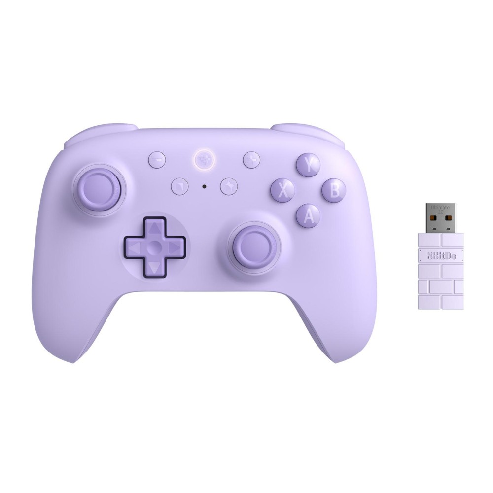 1-673.jpg 8BitDo Ultimate 2C Wireless Controller – Hall Effect Joysticks, 1000Hz Polling Rate, 2.4G & Bluetooth Gaming Controller (Purple) - Image 1
