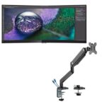 Philips 349P7FUBEB Brilliance 34inch WQHD 100hz Monitor with USB type C (Used) Bundled with MXG BMA-12U Single Monitor Premium Aluminum Spring-Assisted With 3.0 USB Cable Monitor Arm Matte Black