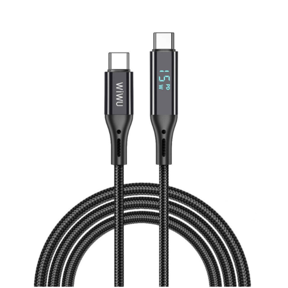 1-767.jpg Wiwu WI-C020 Thor 100W Display Fast Charging Cable 120CM Space Gray - Image 1