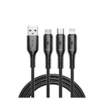WIWU WI-C045 USB to 3 IN 1 Cable Black