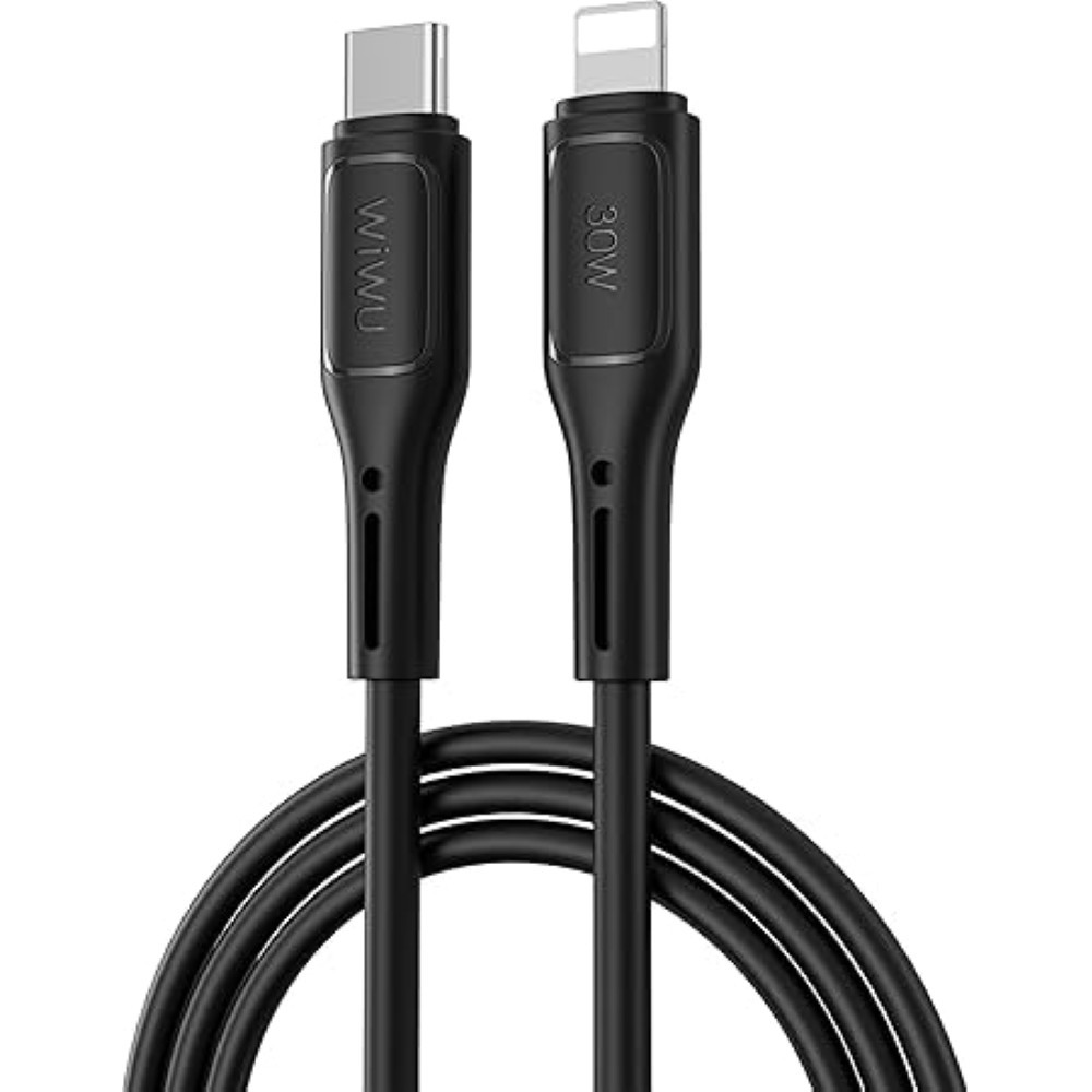 1-808.jpg WIWU WI-C043 Type-C TO lightning Cable - Black - Image 1