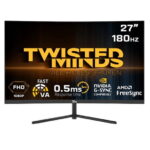 Twisted Minds 27'‘, TM27FHD180VA Curve, FHD 180Hz, VA, 0.5ms, HDMI2.0, HDR Gaming Monitor