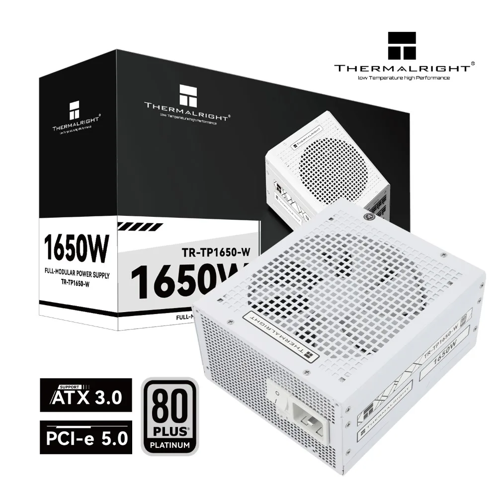 1-848.webp Thermalright TP-1650-W 1650W 80 Plus Platinum Fully Modular Power Supply White - Image 1