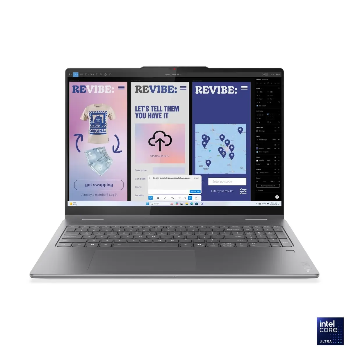 1-889.webp Lenovo Yoga 7 2-in-1 16ILL10 Intel Core Ultra 5 226V 16GB 512GB SSD 16" WUXGA X360 Touchscreen Display Backlit KB Fingerprint Reader Win11 Home Luna Grey - Image 1