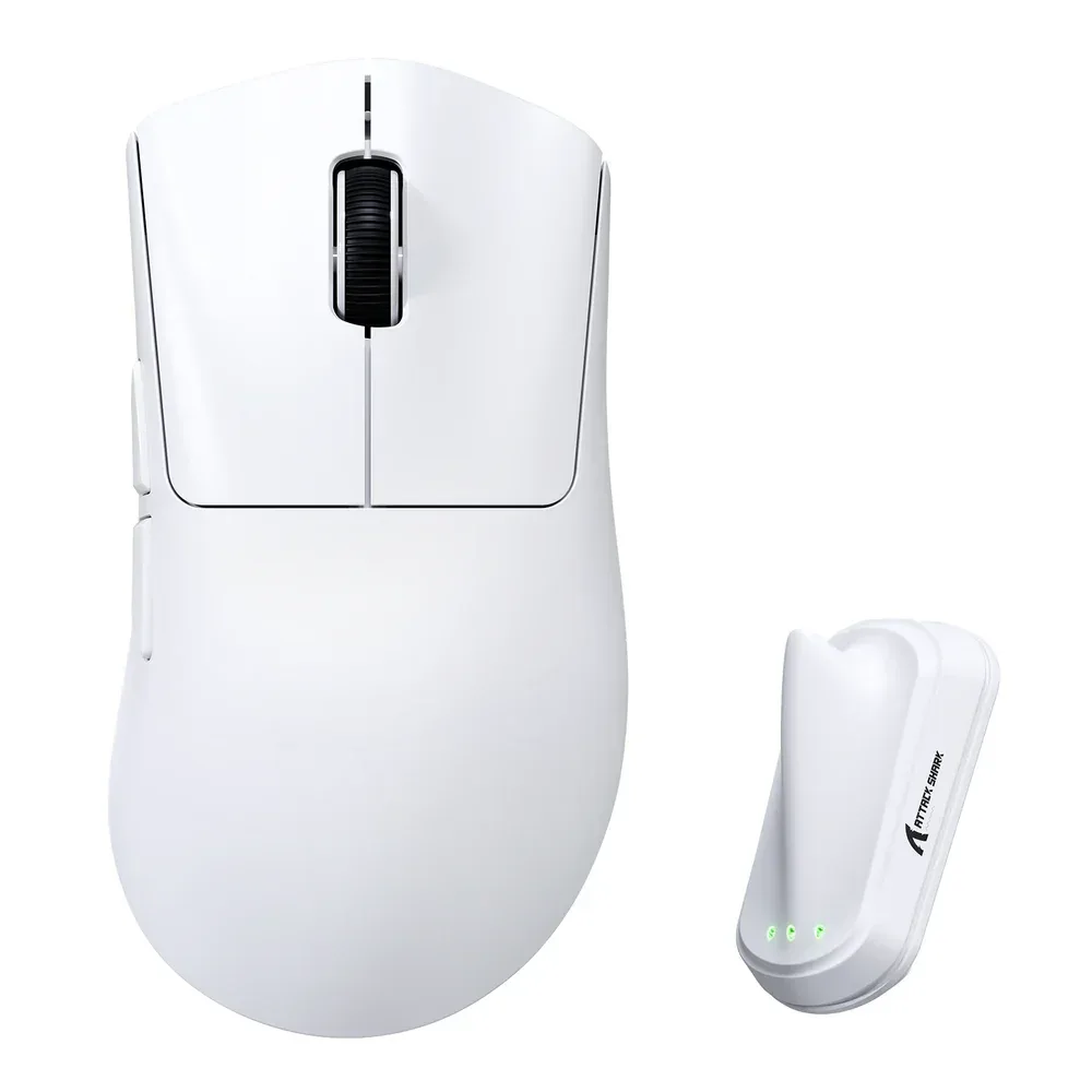 1-902.webp Attack Shark V8 Gaming Mouse - White - Image 1
