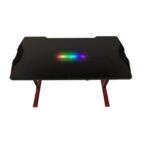Twisted Minds GDTS-4 RGB Gaming Desk, MDF with Carbon Fiber Texture, Capacity 80kg, Black/Red | GDTS-4-1265-RED GDTS-4-1265-RED - Image 2