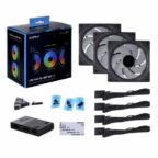 LIAN LI UNI FAN SL INFINITY Wireless Reversed 120 RGB 3 PCS PACK UF-SLIN120 ( L Connect 3.0 Controller included) Black - Image 2
