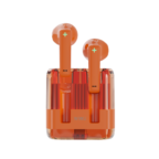 WiWU T21 Crystal Transparent Wireless Bluetooth Earbuds - Orange - Image 2