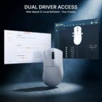 ATTACK SHARK V8 Ultra-Light Ergonomic Wireless Gaming Mouse - White - Image 2