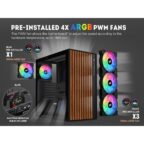 SAMA V Nature ATX Mid Tower Gaming Chassis - Black - Image 2