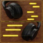 ATTACK SHARK G500 Ultra-Light Dual-Mode Gaming Headset - Black - Image 2