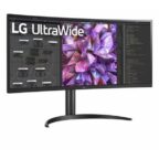 LG 34WQ75C-B 34" UltraWide PC Monitor Curved 21:9 QHD 1440p, IPS Display, sRGB 99% (Typ.), HDR 10, Eye-care features, USB Type-C, RJ45 LAN, HDMI, DisplayPort, 7W Stereo Speakers, Ergonomic Design - Image 3