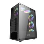 DarkFlash DK151 ATX With 3 ARGB Fans Gaming Case Black - Image 3