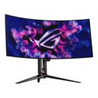 Asus ROG Swift OLED PG34WCDM gaming monitor 34-inch (33.9 inch viewable, 3440 x 1440) 800R curved OLED panel 240 Hz 0.03 ms (GTG) response time G-SYNC® compatible custom heatsink uniform brightness ROG Smart KVM 90 W Type-C® and ASUS DisplayWidget Center - Image 3