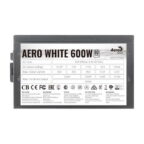 Aerocool Aero White 600W 80+ White Power Supply Unit - Image 3