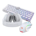 REDRAGON Gaming S129W Keyboard Mouse Headset 3 in 1 Combo Set – White - Image 3