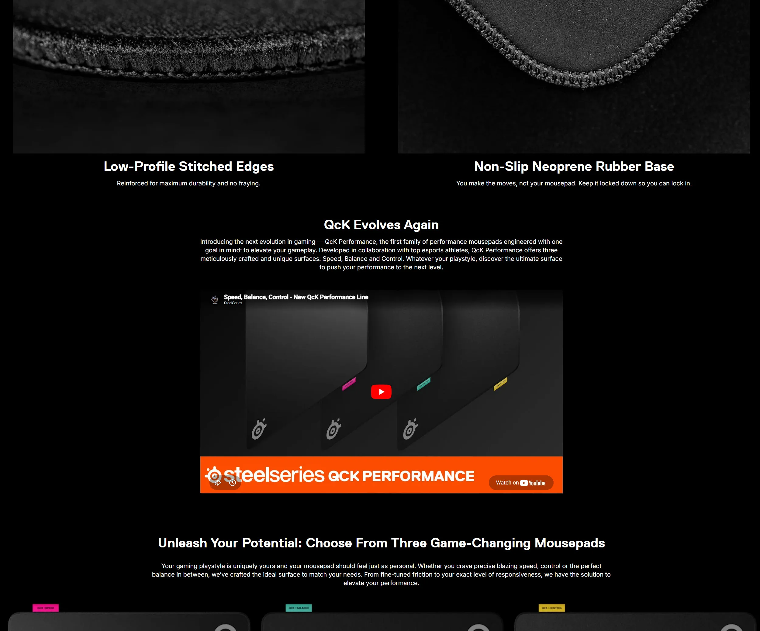 SteelSeries QCK Performance - Balance Mouse Pad - spec 3 - MegaComputer.pk