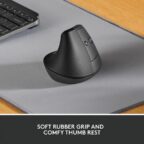 Logitech Lift Vertical Ergonomic Wireless Mouse Graphite 910-006479 - Image 4