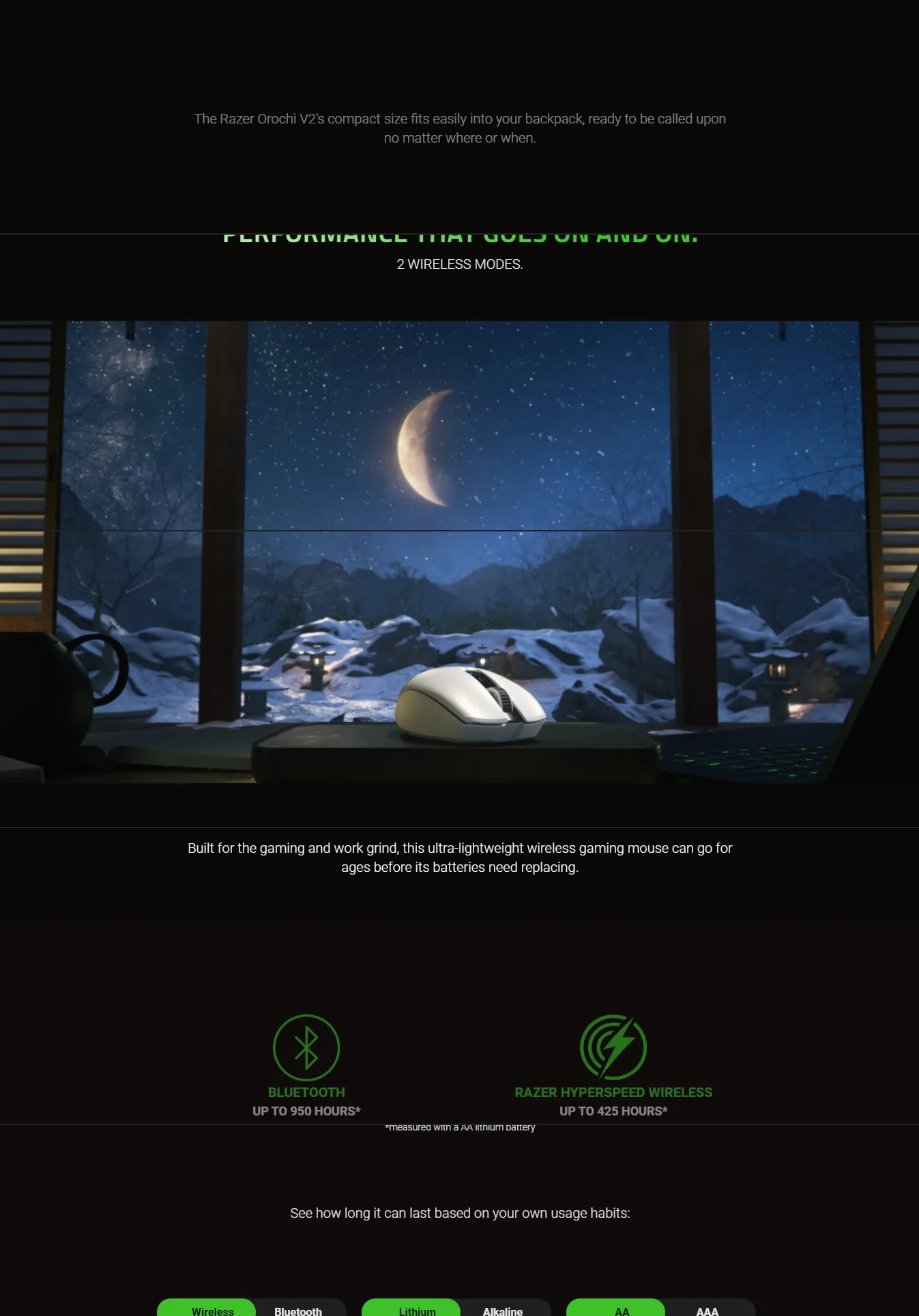 Razer Orochi V2 - Wireless Gaming Mouse - spec 3 - MegaComputer.pk