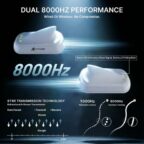 ATTACK SHARK V8 Ultra-Light Ergonomic Wireless Gaming Mouse - White - Image 6
