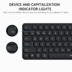 Rapoo E9050L Bluetooth Wireless Multi-Device Keyboard (4 Devices) Rechargeable Led Indicators Ultra-Thin Ergonomic Compatible with Windows iOS Android Tab Smartphones - Dark Grey - Image 6
