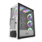 DarkFlash DK150 ATX With 3 ARGB Fans Gaming Case White - Image 6