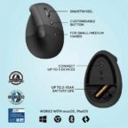 Logitech Lift Vertical Ergonomic Wireless Mouse Graphite 910-006479 - Image 7