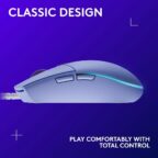 Logitech G G203 Lightsync RGB Lighting Mouse Lilac 910-005851 - Image 7