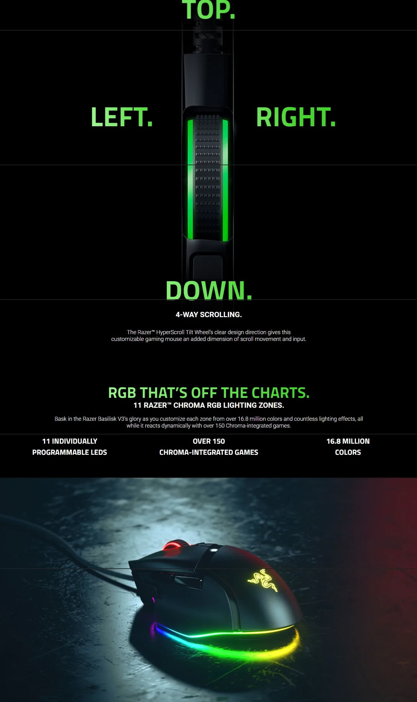 Razer Basilisk V3 Ergonomic Wired Gaming Mouse - spec 3 - MegaComputer.pk