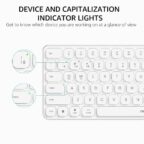 Rapoo E9050L Bluetooth Wireless Multi-Device Keyboard (4 Devices) Rechargeable Led Indicators Ultra-Thin Ergonomic Compatible with Windows iOS Android Tab Smartphones - White - Image 8