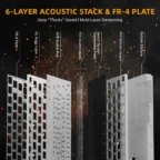 ATTACK SHARK R68 HE Carbon Fiber Rapid Trigger Keyboard Magnetic Switch Ink Shade - Image 8