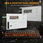ATTACK SHARK R68 HE Carbon Fiber Rapid Trigger Keyboard Magnetic Switch Ink Shade - Image 9